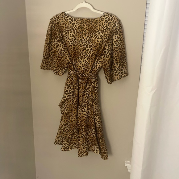 Flirty Leopard Wrap Dress - Picture 2 of 2